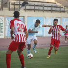 Emilio Cubo en el partido frente al Almería.