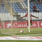Luis Rioja celebrando el primer gol de la temporada.