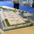 Maqueta del Hospital de Alta Resolución y Especialidades (HARE) de Roquetas de Mar.
