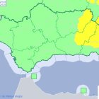 Mapa de alertas en la provincia para hoy.