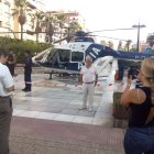 Helicóptero en la Rambla de Almería