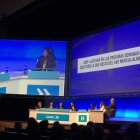 Acto de ayer en favor del Corredor Mediterráneo en Barcelona.