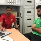 El nutricionista Gabriel Penelas con el jugador Chema Núñez