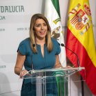 Susana Díaz, ayer en San Telmo.