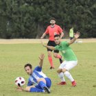 Callejón en una jugada del partido en Ceutí.