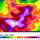 Mapa de previsiones de la agencia europea de meteorología