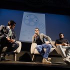 Presentación del cartel de Roberto Rodríguez, esta mañana en el Teatro Cervantes.