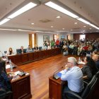 Aspecto del salón de plenos durante la moción de censura.