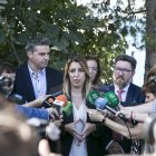 la presidenta de la Junta compareció ayer en Almería ante los medios informativos.