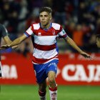 Pozo celebra el 1-0.