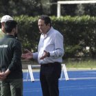 Eudald Morera y sus empleados en el Anexo.