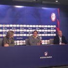 Fran en la sala de prensa del Wanda Metropolitano.