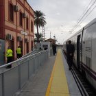 Ayer por la tarde poco antes de salir el tren Talgo que comunica la capital almeriense con Madrid.