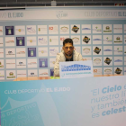 El jugador celeste en rueda de prensa.