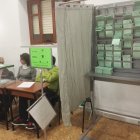 Un colegio electoral de Almería, durante este 2D.