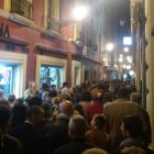 La calle Tiendas, un verdadero atasco humano.