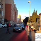 Carril bici esta mañana junto al colegio Mar Mediterráneo en una imagen de Alpedal.