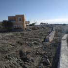 Zona de la obra sin presencia de obreros, máquinas ni materiales