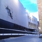 El viento ha derribado parte de la fachada del Museo de la Guitarra
