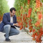 el alcalde de almería, Ramón Fernández-Pacheco, visitando un invernadero.