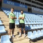 José Corpas y Luis Rioja en la grada del Mediterráneo.