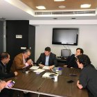 Representantes de las tres entidades que han presentado la oferta.