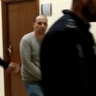 El acusado Francisco S. en la entrada a la sala de vistas