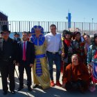 El concejal de Cultura, el pregonero del Carnaval y concejal, el presidente de Femaca y los Bisbales.