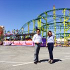 Góngora y Julia Ibáñez en el recinto ferial ejidense.
