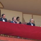 Benjamin Hernández en el palco presidencial.
