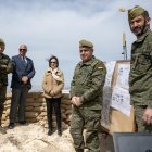 El general Marcos Llago, Ángel Olivares, Margarita Robles, el general Javier Varela y el teniente coronel Javier Mackinlay