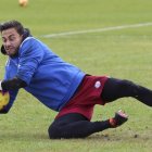 Casto Espinosa entrenando con el Extremadura.