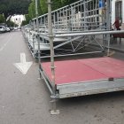 Las gradas ya están siendo instaladas en el Paseo de Almería. Foto: José Ramón Suárez.