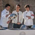 El jurado de MasterChef, en la Plaza de la Catedral.