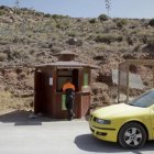 Punto de control del acceso a las playas del Poniente de San José.
