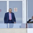 Alfonso García llegando al palco del Mediterráneo.