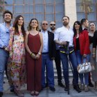 Santiago Abascal, con los ediles de El Ejido.