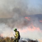 Fuego en el paraje de Hirmes en Berja. Foto de la cuenta de Twitter del Plan Infoca.
