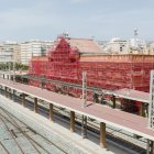 Obras en la vieja estación de ferrocarril.