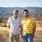 Eduardo Trías junto con José Díaz, alcalde de Tabernas.