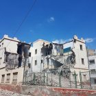 Imagen del edificio una vez comenzada su demolición.