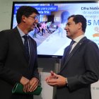 Juanma Moreno y Juan Marín, tras el Consejo de Gobierno de hoy.