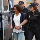 Ana Julia Quezada, llegando a la audiencia para la nueva sesión del juicio por el crimen del niño Gabriel.