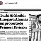 La página de Deportes de LA VOZ en el Instagram de Turki Al-Sheikh.