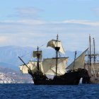 La Nao Victoria y el Galeón Andalucía, rumbo a Almería.