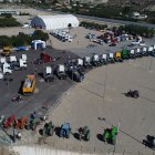 Vista aérea del nuevo Recinto Ferial de Albox donde se han dado cita este fin de semana camiones de todas las épocas.