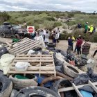 Recogida de basura en Cabo de Gata.