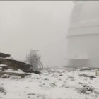 Nieve en Calar Alto en una captura de un vídeo de @josestormchaser.