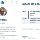 Capturas del perfil del parlamentario andaluz en BlaBlaCar y del viaje que ofrecía para este jueves.
