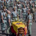 Funeral por el caballero legionario fallecido de un disparo durante unas maniobras en Alicante.